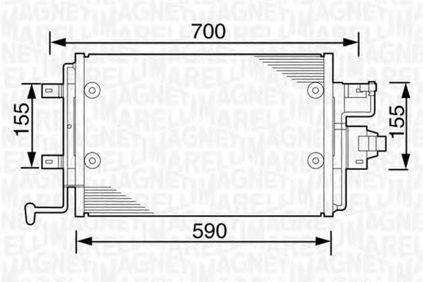 MAGNETI MARELLI 350203238000 Конденсатор, кондиционер для SEAT TOLEDO (Сеат Толэдо) MAGNETI MARELLI 350203238000 Конденсатор, кондиционер для SEAT TOLEDO (Сеат Толэдо)