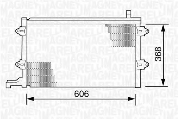 MAGNETI MARELLI 350203243000 Конденсатор, кондиционер для RENAULT 9 (Рено 9) MAGNETI MARELLI 350203243000 Конденсатор, кондиционер для RENAULT 9 (Рено 9)