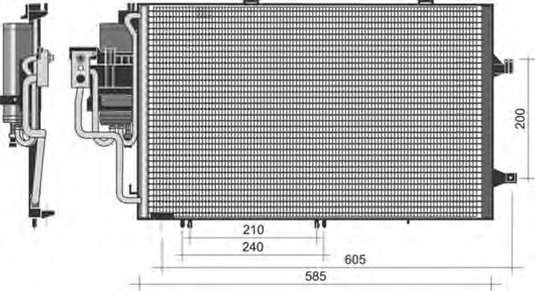 MAGNETI MARELLI 350203351000 Конденсатор, кондиционер для FIAT DUNA (Фиат Дуна) MAGNETI MARELLI 350203351000 Конденсатор, кондиционер для FIAT DUNA (Фиат Дуна)