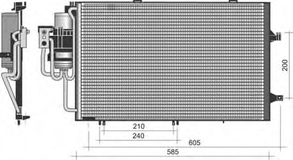 MAGNETI MARELLI 350203371000 Конденсатор, кондиционер для MAZDA 323 III (Мазда 323 3) MAGNETI MARELLI 350203371000 Конденсатор, кондиционер для MAZDA 323 III (Мазда 323 3)