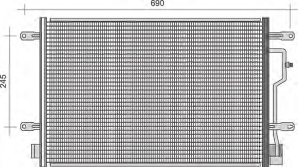 MAGNETI MARELLI 350203376000 Конденсатор, кондиционер для DODGE CARAVAN (Додж Караван)