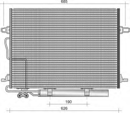 MAGNETI MARELLI 350203438000 Конденсатор, кондиционер для NISSAN MARCH III (Ниссан Марч 3) MAGNETI MARELLI 350203438000 Конденсатор, кондиционер для NISSAN MARCH III (Ниссан Марч 3)