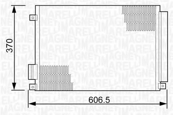 MAGNETI MARELLI 350203497000 Конденсатор, кондиционер для FIAT 500 (Фиат 500) MAGNETI MARELLI 350203497000 Конденсатор, кондиционер для FIAT 500 (Фиат 500)