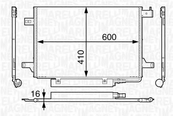 MAGNETI MARELLI 350203606000 Конденсатор, кондиционер для FIAT 500 (Фиат 500) MAGNETI MARELLI 350203606000 Конденсатор, кондиционер для FIAT 500 (Фиат 500)