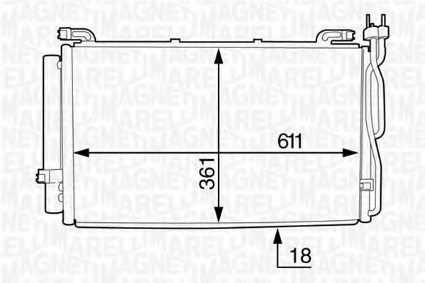 MAGNETI MARELLI 350203610000 Конденсатор, кондиционер для MAZDA GLC II (Мазда Глc 2) MAGNETI MARELLI 350203610000 Конденсатор, кондиционер для MAZDA GLC II (Мазда Глc 2)