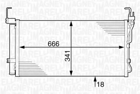 MAGNETI MARELLI 350203625000 Конденсатор, кондиционер для LADA VEGA (Лада Vэга) MAGNETI MARELLI 350203625000 Конденсатор, кондиционер для LADA VEGA (Лада Vэга)