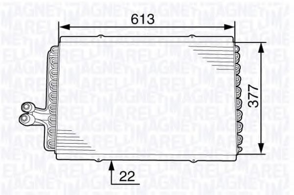 MAGNETI MARELLI 350203708000 Конденсатор, кондиционер для MAZDA 626 III (Мазда 626 3) MAGNETI MARELLI 350203708000 Конденсатор, кондиционер для MAZDA 626 III (Мазда 626 3)