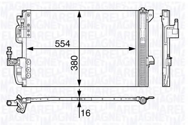 MAGNETI MARELLI 350203726000 Конденсатор, кондиционер для FORD ORION II (Форд Орион 2) MAGNETI MARELLI 350203726000 Конденсатор, кондиционер для FORD ORION II (Форд Орион 2)