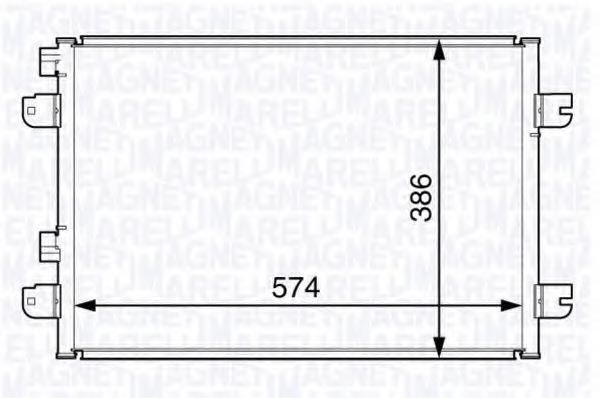 MAGNETI MARELLI 350203728000 Конденсатор, кондиционер для RENAULT ENCORE (Рено Энcорэ) MAGNETI MARELLI 350203728000 Конденсатор, кондиционер для RENAULT ENCORE (Рено Энcорэ)