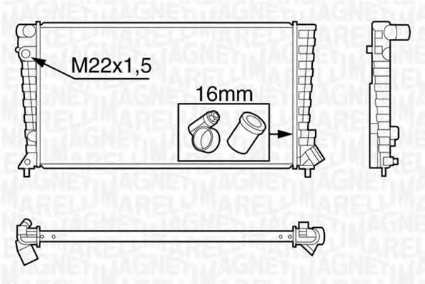 MAGNETI MARELLI 350213118200 Радиатор, охлаждение двигателя для PEUGEOT (Пежо) MAGNETI MARELLI 350213118200 Радиатор, охлаждение двигателя для PEUGEOT (Пежо)