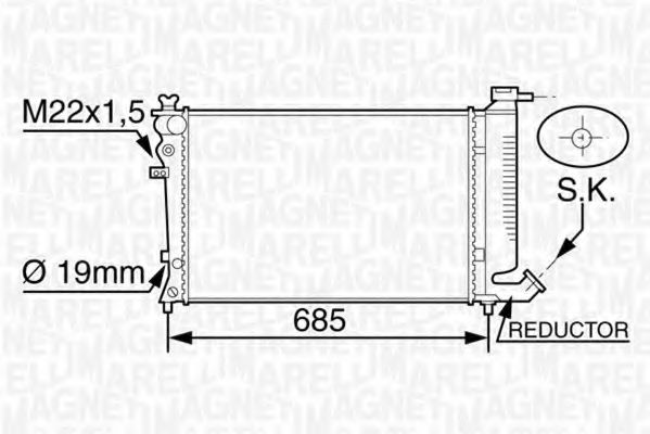MAGNETI MARELLI 350213120200 Радиатор, охлаждение двигателя для VOLKSWAGEN GOLF VI (Фольксваген Гольф 6) MAGNETI MARELLI 350213120200 Радиатор, охлаждение двигателя для VOLKSWAGEN GOLF VI (Фольксваген Гольф 6)