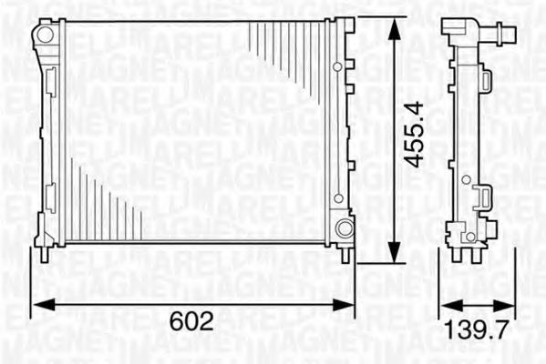 MAGNETI MARELLI 350213120800 Радиатор, охлаждение двигателя для FIAT 500 C (Фиат 500 c) MAGNETI MARELLI 350213120800 Радиатор, охлаждение двигателя для FIAT 500 C (Фиат 500 c)