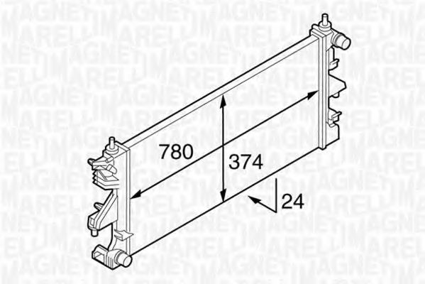 MAGNETI MARELLI 350213127100 Радиатор, охлаждение двигателя для PEUGEOT (Пежо) MAGNETI MARELLI 350213127100 Радиатор, охлаждение двигателя для PEUGEOT (Пежо)