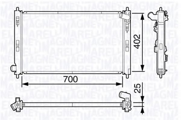 MAGNETI MARELLI 350213135100 Радиатор, охлаждение двигателя для OPEL COMMODORE B (Опель Cоммодорэ б) MAGNETI MARELLI 350213135100 Радиатор, охлаждение двигателя для OPEL COMMODORE B (Опель Cоммодорэ б)