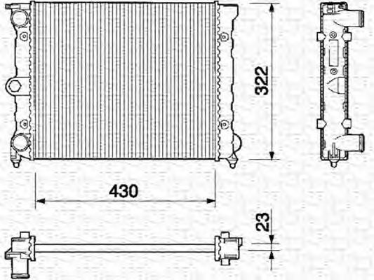 MAGNETI MARELLI 350213201000 Радиатор, охлаждение двигателя для VOLKSWAGEN JETTA (Фольксваген Жэтта) MAGNETI MARELLI 350213201000 Радиатор, охлаждение двигателя для VOLKSWAGEN JETTA (Фольксваген Жэтта)