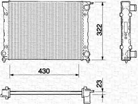 MAGNETI MARELLI 350213202000 Радиатор, охлаждение двигателя для VOLKSWAGEN (Фольксваген) MAGNETI MARELLI 350213202000 Радиатор, охлаждение двигателя для VOLKSWAGEN (Фольксваген)