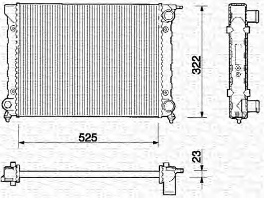 MAGNETI MARELLI 350213203000 Радиатор, охлаждение двигателя для SEAT TOLEDO (Сеат Толэдо) MAGNETI MARELLI 350213203000 Радиатор, охлаждение двигателя для SEAT TOLEDO (Сеат Толэдо)