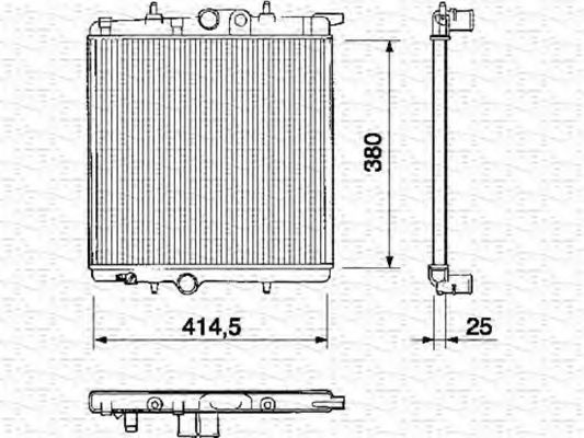 MAGNETI MARELLI 350213250000 Радиатор, охлаждение двигателя для PEUGEOT 207 (Пежо 207) MAGNETI MARELLI 350213250000 Радиатор, охлаждение двигателя для PEUGEOT 207 (Пежо 207)
