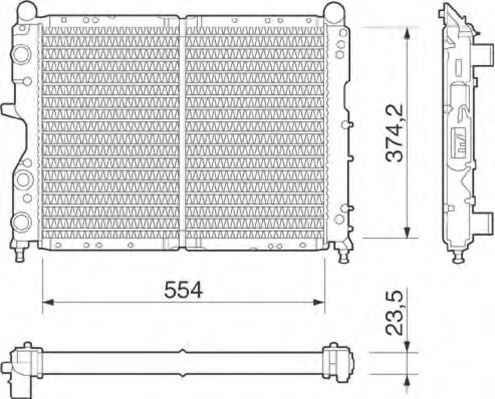MAGNETI MARELLI 350213256000 Радиатор, охлаждение двигателя для FIAT TEMPRA (Фиат Тэмпра) MAGNETI MARELLI 350213256000 Радиатор, охлаждение двигателя для FIAT TEMPRA (Фиат Тэмпра)