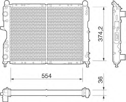 MAGNETI MARELLI 350213257000 Радиатор, охлаждение двигателя для FIAT TEMPRA (Фиат Тэмпра) MAGNETI MARELLI 350213257000 Радиатор, охлаждение двигателя для FIAT TEMPRA (Фиат Тэмпра)