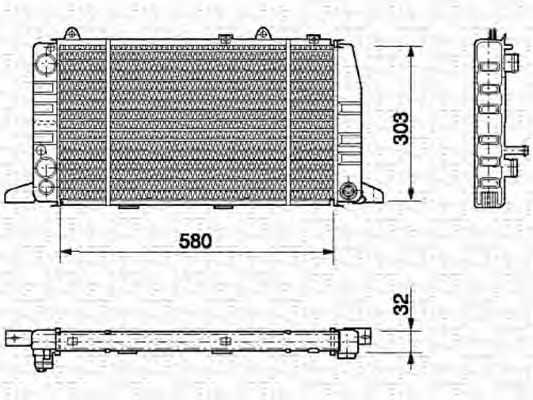MAGNETI MARELLI 350213400000 Радиатор, охлаждение двигателя для AUDI 4000 (Ауди 4000) MAGNETI MARELLI 350213400000 Радиатор, охлаждение двигателя для AUDI 4000 (Ауди 4000)