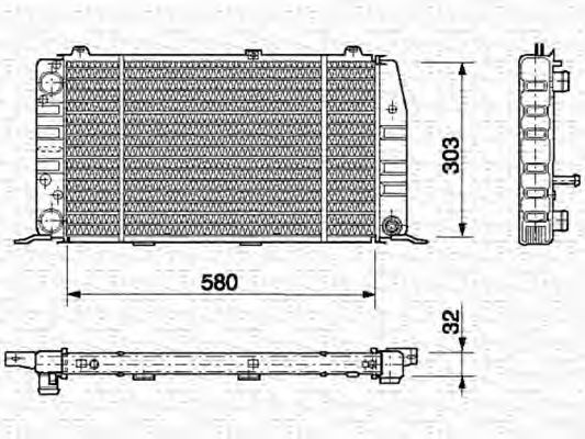 MAGNETI MARELLI 350213401000 Радиатор, охлаждение двигателя для AUDI 90 (Ауди 90) MAGNETI MARELLI 350213401000 Радиатор, охлаждение двигателя для AUDI 90 (Ауди 90)