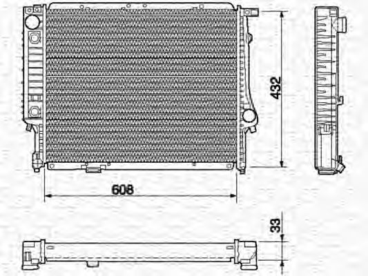 MAGNETI MARELLI 350213422000 Радиатор, охлаждение двигателя для BMW 7 (Бмв 7) MAGNETI MARELLI 350213422000 Радиатор, охлаждение двигателя для BMW 7 (Бмв 7)