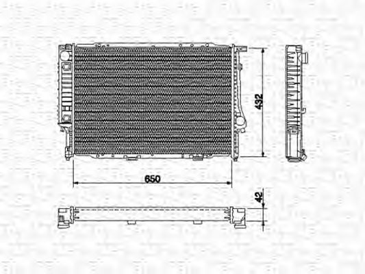 MAGNETI MARELLI 350213423000 Радиатор, охлаждение двигателя для BMW 7 (Бмв 7) MAGNETI MARELLI 350213423000 Радиатор, охлаждение двигателя для BMW 7 (Бмв 7)