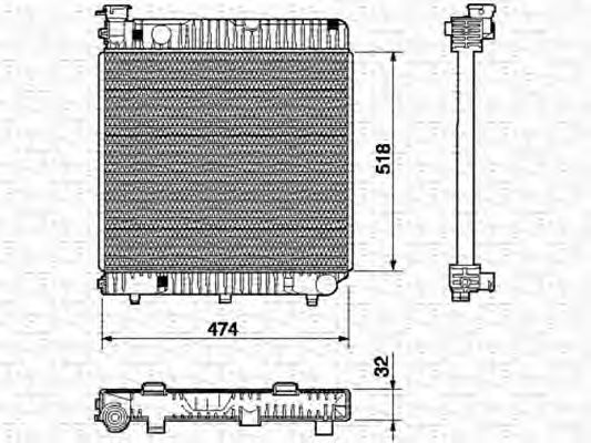 MAGNETI MARELLI 350213523000 Радиатор, охлаждение двигателя для RENAULT FUEGO (Рено Фуэго) MAGNETI MARELLI 350213523000 Радиатор, охлаждение двигателя для RENAULT FUEGO (Рено Фуэго)