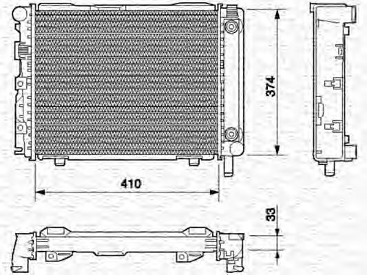 MAGNETI MARELLI 350213537000 Радиатор, охлаждение двигателя для AUDI FOX (Ауди Фоx) MAGNETI MARELLI 350213537000 Радиатор, охлаждение двигателя для AUDI FOX (Ауди Фоx)