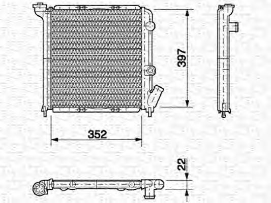 MAGNETI MARELLI 350213613000 Радиатор, охлаждение двигателя для OPEL COMMODORE A (Опель Cоммодорэ а) MAGNETI MARELLI 350213613000 Радиатор, охлаждение двигателя для OPEL COMMODORE A (Опель Cоммодорэ а)