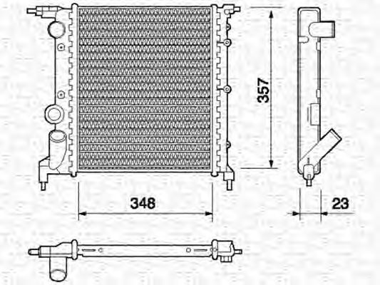 MAGNETI MARELLI 350213618000 Радиатор, охлаждение двигателя для RENAULT CLIO I (Рено Cлио и) MAGNETI MARELLI 350213618000 Радиатор, охлаждение двигателя для RENAULT CLIO I (Рено Cлио и)
