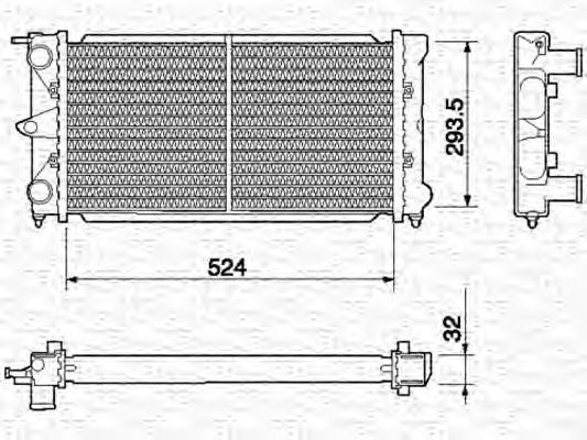 MAGNETI MARELLI 350213645000 Радиатор, охлаждение двигателя для VOLKSWAGEN QUANTUM (Фольксваген Qуантум) MAGNETI MARELLI 350213645000 Радиатор, охлаждение двигателя для VOLKSWAGEN QUANTUM (Фольксваген Qуантум)