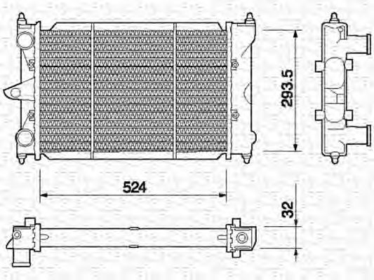 MAGNETI MARELLI 350213652000 Радиатор, охлаждение двигателя для VOLKSWAGEN CORSAR (Фольксваген Cорсар) MAGNETI MARELLI 350213652000 Радиатор, охлаждение двигателя для VOLKSWAGEN CORSAR (Фольксваген Cорсар)