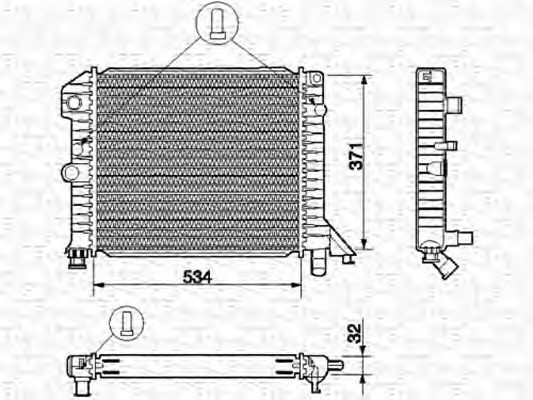 MAGNETI MARELLI 350213663000 Радиатор, охлаждение двигателя для PEUGEOT 305 II (Пежо 305 2) MAGNETI MARELLI 350213663000 Радиатор, охлаждение двигателя для PEUGEOT 305 II (Пежо 305 2)