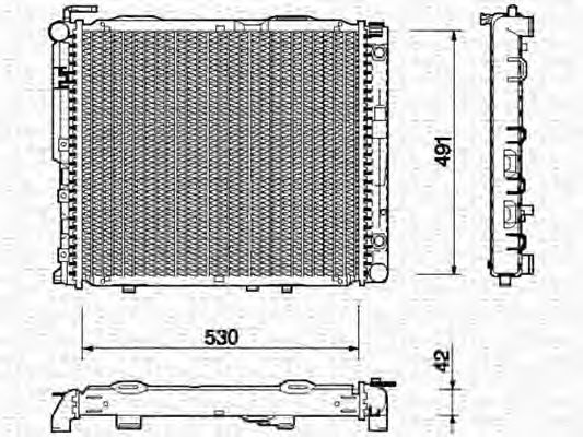 MAGNETI MARELLI 350213763000 Радиатор, охлаждение двигателя для AUDI 80 (Ауди 80) MAGNETI MARELLI 350213763000 Радиатор, охлаждение двигателя для AUDI 80 (Ауди 80)
