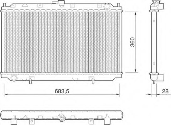 MAGNETI MARELLI 350213805000 Радиатор, охлаждение двигателя для NISSAN PRIMERA (Ниссан Примера) MAGNETI MARELLI 350213805000 Радиатор, охлаждение двигателя для NISSAN PRIMERA (Ниссан Примера)