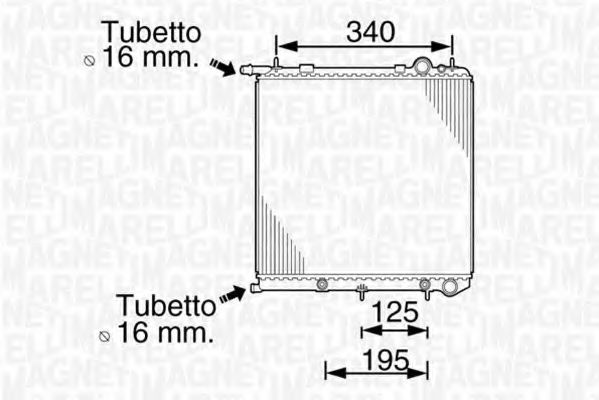 MAGNETI MARELLI 350213819000 Радиатор, охлаждение двигателя для PEUGEOT 207 (Пежо 207) MAGNETI MARELLI 350213819000 Радиатор, охлаждение двигателя для PEUGEOT 207 (Пежо 207)