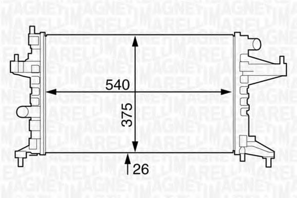MAGNETI MARELLI 350213830000 Радиатор, охлаждение двигателя для MITSUBISHI SIGMA (Митсубиши/митсубиси Сигма) MAGNETI MARELLI 350213830000 Радиатор, охлаждение двигателя для MITSUBISHI SIGMA (Митсубиши/митсубиси Сигма)