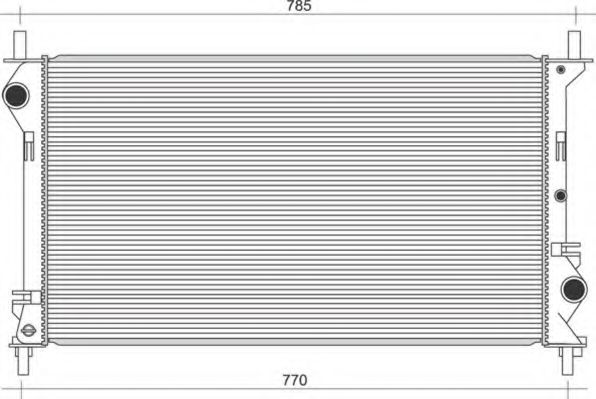 MAGNETI MARELLI 350213954000 Радиатор, охлаждение двигателя 