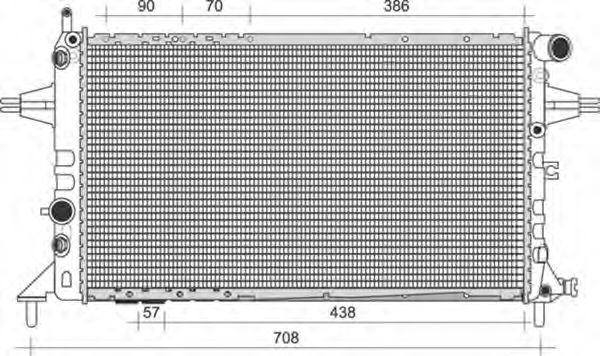 MAGNETI MARELLI 350213965000 Радиатор, охлаждение двигателя 