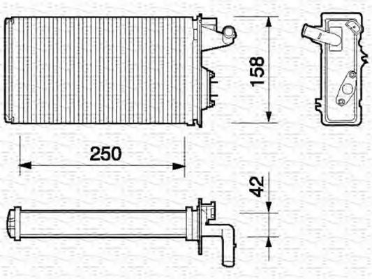 MAGNETI MARELLI 350218052000 Теплообменник, отопление салона для FIAT TEMPRA (Фиат Тэмпра) MAGNETI MARELLI 350218052000 Теплообменник, отопление салона для FIAT TEMPRA (Фиат Тэмпра)
