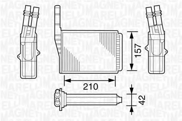 MAGNETI MARELLI 350218161000 Теплообменник, отопление салона для VOLKSWAGEN CORSAR (Фольксваген Cорсар) MAGNETI MARELLI 350218161000 Теплообменник, отопление салона для VOLKSWAGEN CORSAR (Фольксваген Cорсар)