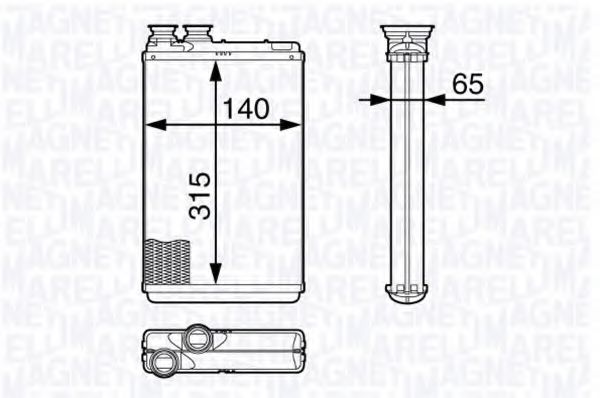 MAGNETI MARELLI 350218339000 Теплообменник, отопление салона для NISSAN (Ниссан) MAGNETI MARELLI 350218339000 Теплообменник, отопление салона для NISSAN (Ниссан)