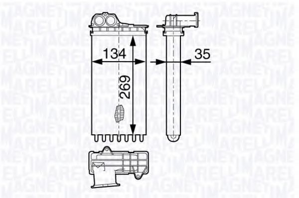 MAGNETI MARELLI 350218359000 Теплообменник, отопление салона для NISSAN PRIMERA (Ниссан Примера) MAGNETI MARELLI 350218359000 Теплообменник, отопление салона для NISSAN PRIMERA (Ниссан Примера)