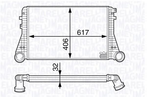 MAGNETI MARELLI 351319201960 Интеркулер для RENAULT SAFRANE (Рено Сафранэ) MAGNETI MARELLI 351319201960 Интеркулер для RENAULT SAFRANE (Рено Сафранэ)