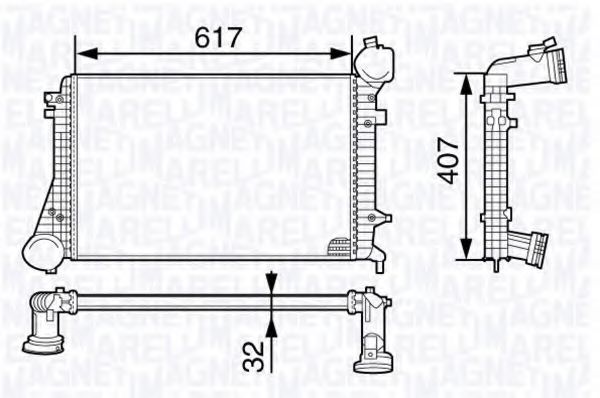 MAGNETI MARELLI 351319202080 Интеркулер для VOLKSWAGEN JETTA I (Фольксваген Жэтта и) MAGNETI MARELLI 351319202080 Интеркулер для VOLKSWAGEN JETTA I (Фольксваген Жэтта и)