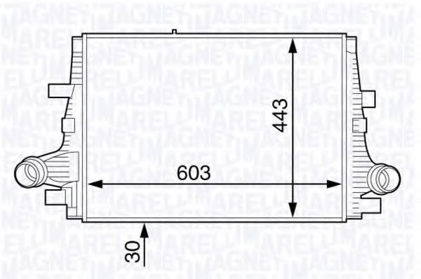 MAGNETI MARELLI 351319202100 Интеркулер для AUDI 90 (Ауди 90) MAGNETI MARELLI 351319202100 Интеркулер для AUDI 90 (Ауди 90)