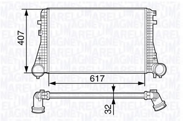 MAGNETI MARELLI 351319202160 Интеркулер для VOLKSWAGEN SCIROCCO (Фольксваген Сcироccо) MAGNETI MARELLI 351319202160 Интеркулер для VOLKSWAGEN SCIROCCO (Фольксваген Сcироccо)