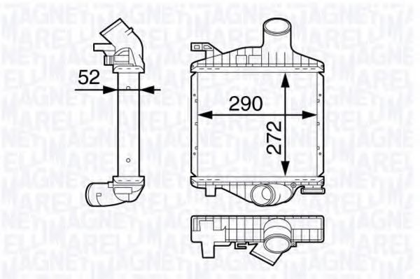 MAGNETI MARELLI 351319202220 Интеркулер для RENAULT SUPER 5 (Рено Супэр 5) MAGNETI MARELLI 351319202220 Интеркулер для RENAULT SUPER 5 (Рено Супэр 5)